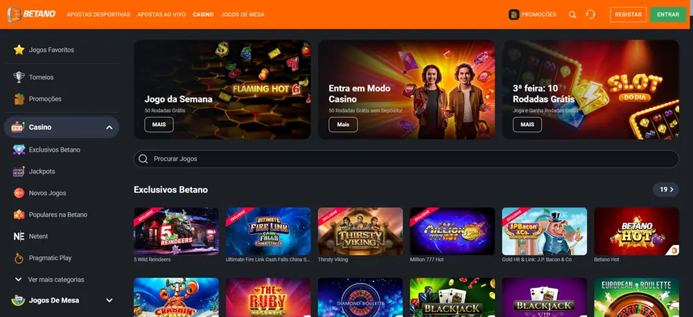 Betano página inicial