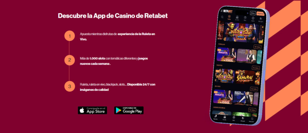 RETAbet Casino App Móvil