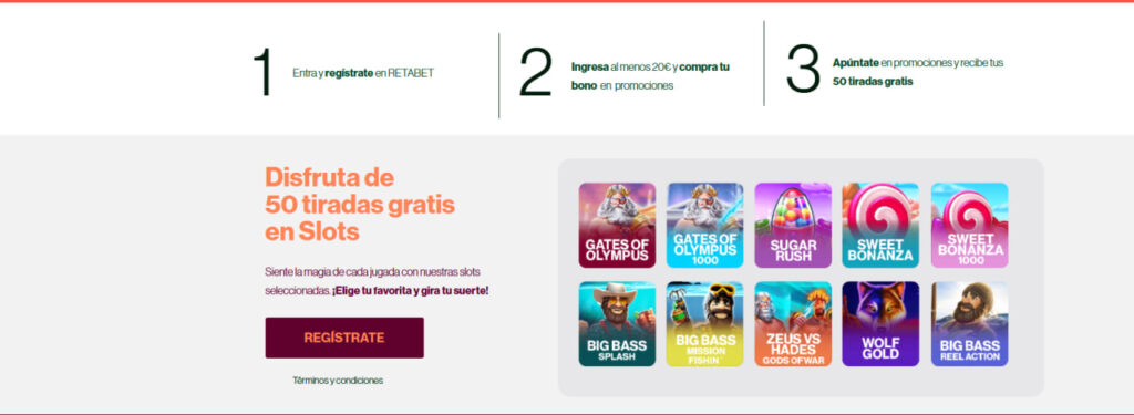 RETAbet Casino Login Juegos