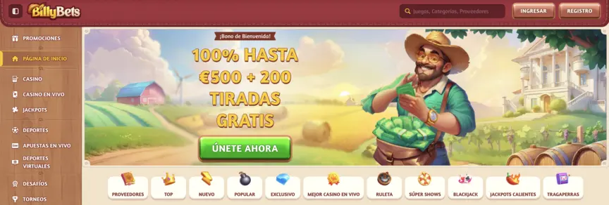 Billybets es en casino fuera de España