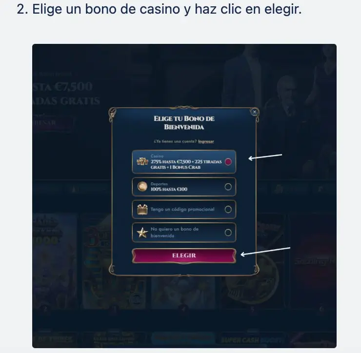 elige un bono