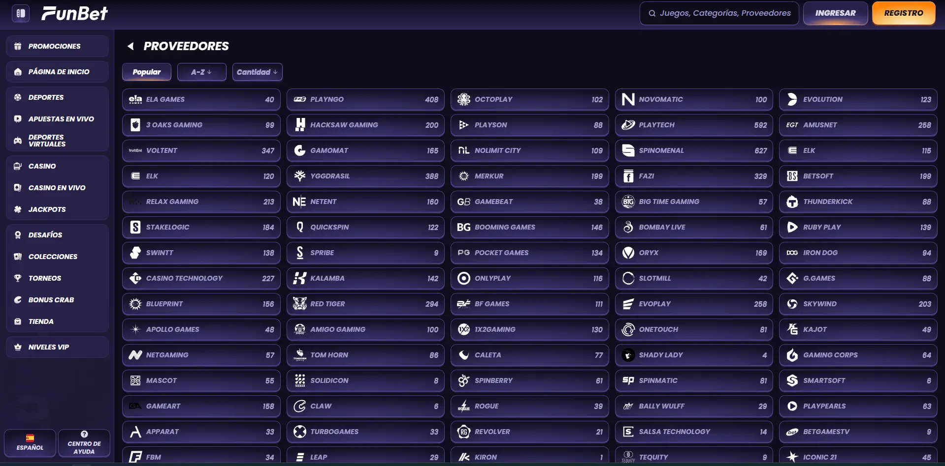 funbet providers