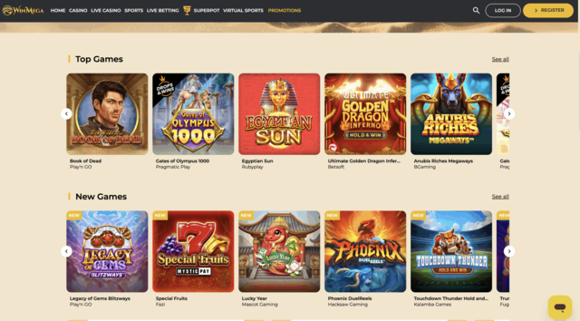 winmega página inicial